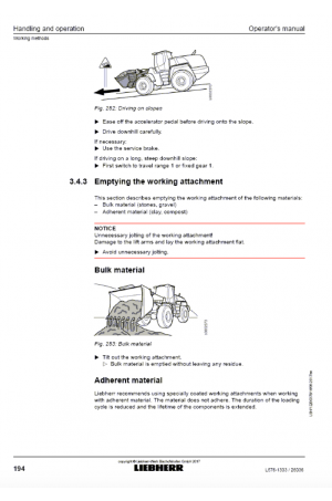Liebherr Liebherr L576-1333 Wheel Loader Tier 4f Stage IV Operator's and Maintenance Manual