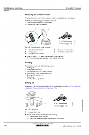 Liebherr Liebherr L580 Wheel Loader Tier 4i Stage III-B Operator's and Maintenance Manual 