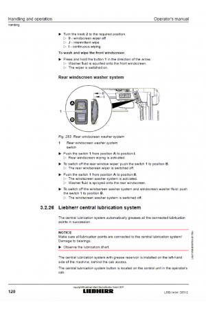Liebherr Liebherr L580-1414 Wheel Loader Tier 4f Stage IV Operator's and Maintenance Manual
