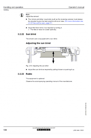 Liebherr Liebherr L580-1464 Wheel Loader Tier 4f Stage IV Operator's and Maintenance Manual