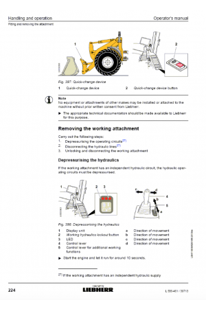 Liebherr Liebherr L586 Wheel Loader Tier 3 Stage III-A Operator's and Maintenance Manual 