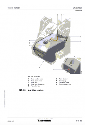Liebherr R996B Hydraulic Excavator Service Manual