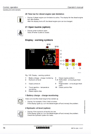 Liebherr Liebherr PR776 Series 6 Operatot's Manual