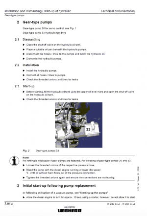 Liebherr A308-A316 Hydraulic Excavators Tier 2 Stage II Service Manual