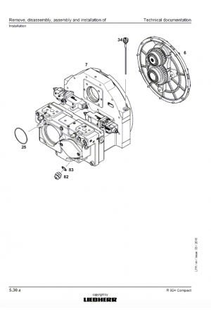 Liebherr A309-R317 Hydraulic Excavator Tier 2 Stage II Service Manual