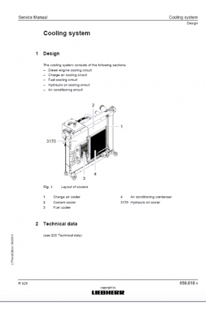 Liebherr R952-R982 Hydraulic Excavator Tier 2 Stage II Service Manual