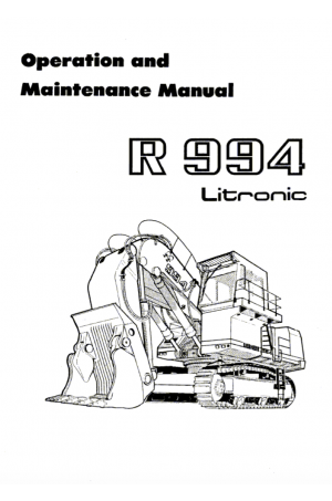 Liebherr R9100 Hydraulic Excavator Service Manual