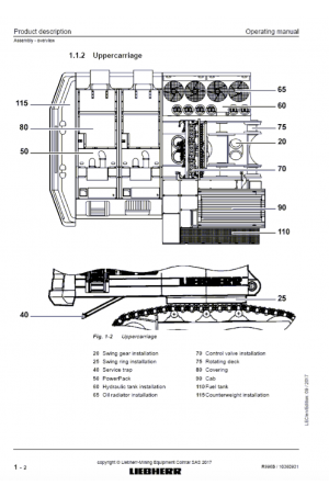 Liebherr Liebherr R996B Litronic Hydraulic Excavator Operator's and Maintenance Manual