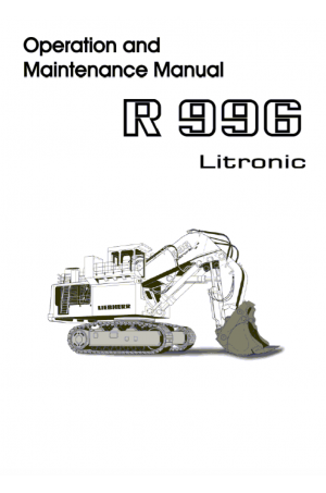 Liebherr Liebherr R996 Litronic Operation and Maintenance Manual