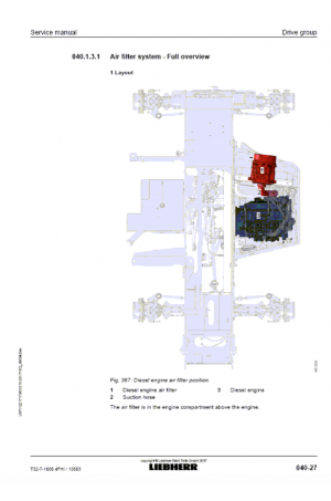 Liebherr T32-7 Telescopic Handler Tier 4f Stufe IV Service Manual