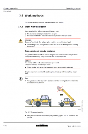 Liebherr Liebherr TL441 Tier 3 Stage III-A Operator's and Maintenance Manual