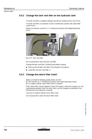 Liebherr Liebherr TL441 Tier 3 Stage III-A Operator's and Maintenance Manual