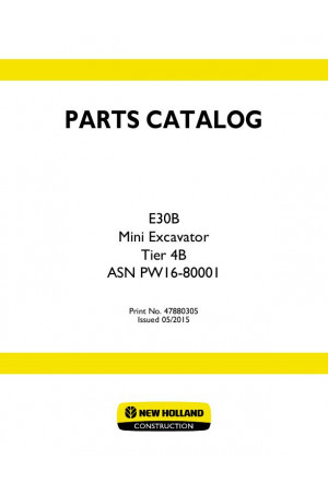 New Holland CE E30B Parts Catalog