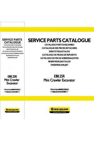 New Holland CE E35.2SR Parts Catalog