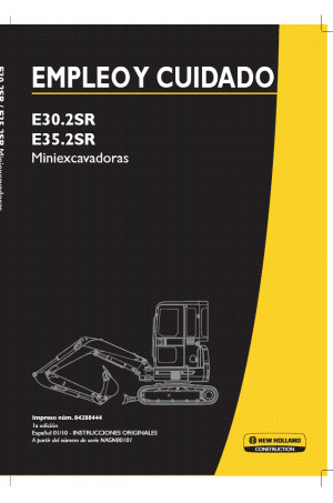 New Holland CE E30.2SR, E35.2SR Operator`s Manual