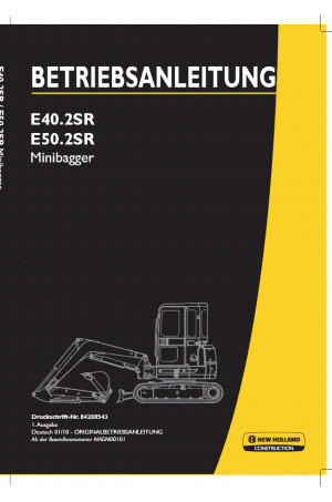 New Holland CE E40.2SR, E50.2SR Operator`s Manual