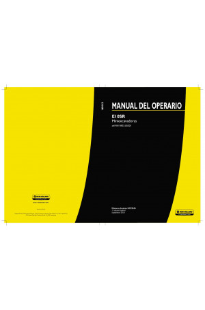 New Holland CE E10SR Operator`s Manual