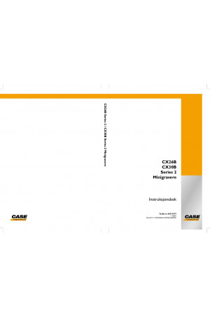 Case CX26B, CX30B Operator`s Manual