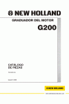 New Holland CE G200 Parts Catalog
