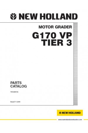 New Holland CE G170 Dual Power Parts Catalog