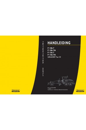 New Holland CE F106.7, F106.7A, F156.7, F156.7A Operator`s Manual