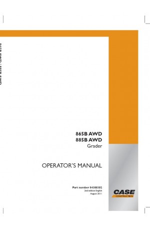 Case 865B, 885B Operator`s Manual
