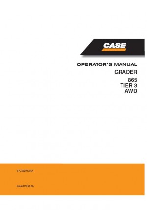 Case 865 Operator`s Manual