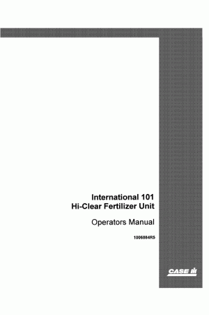 Case IH 101, AV-101, AV101 Operator`s Manual