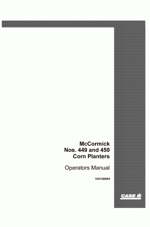 Case IH 449, 450 Operator`s Manual