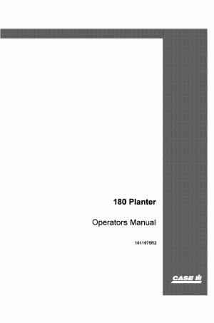 Case IH 108, 109, 180 Operator`s Manual