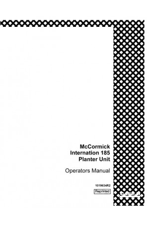 Case IH 185 Operator`s Manual