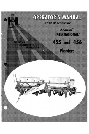 Case IH 455, 456 Operator`s Manual