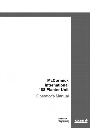 Case IH 188 Operator`s Manual