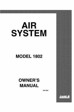 Case IH 1802 Operator`s Manual