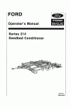 New Holland 214 Operator`s Manual