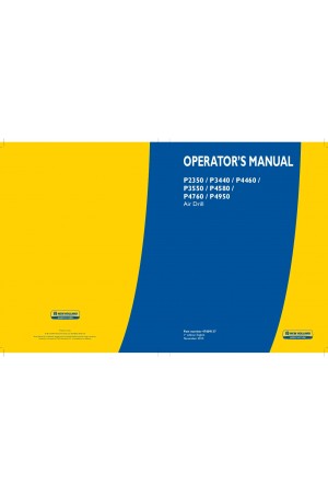 New Holland P2350, P3440, P3550, P4460, P4580, P4760, P4950 Operator`s Manual