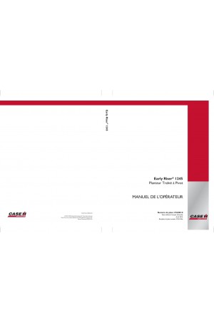 Case IH Early Riser 1245 Operator`s Manual