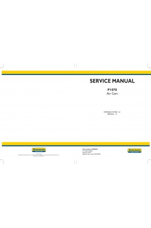 New Holland P1070 Service Manual