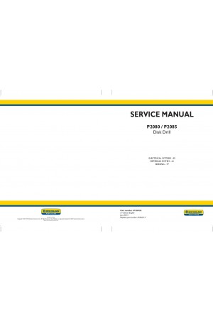 New Holland P2080, P2085 Service Manual