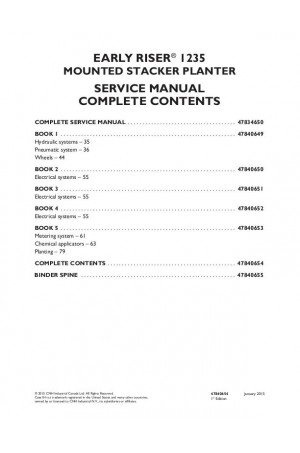 Case IH Early Riser 1235 Service Manual