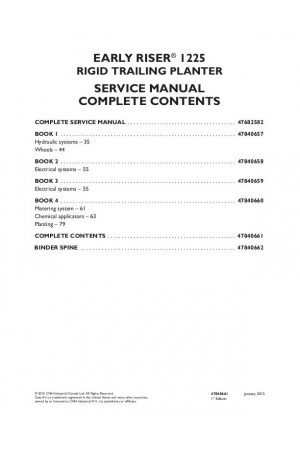 Case IH Early Riser 1225 Service Manual