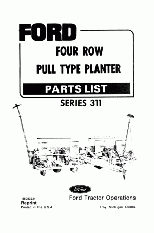 New Holland 311 Parts Catalog