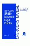 New Holland SP280 Operator`s Manual