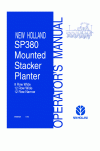 New Holland SP380 Operator`s Manual
