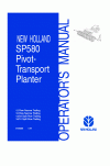 New Holland SP580 Operator`s Manual