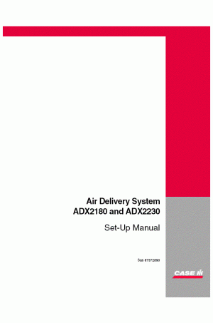 Case IH ADX2180, ADX2230 Operator`s Manual