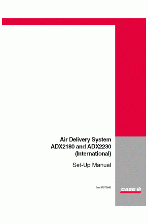 Case IH ADX2180, ADX2230 Operator`s Manual
