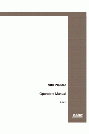 Case IH 900 Operator`s Manual