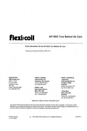 New Holland 1002 Parts Catalog
