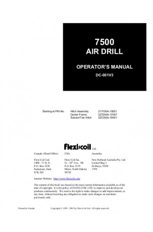 New Holland 7500 Operator`s Manual
